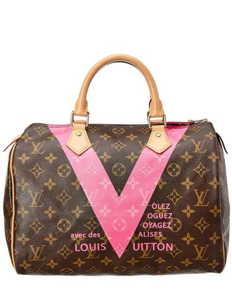 louis vuitton limited edition pink v monogram canvas speedy 30|louis Vuitton Speedy 30 size.